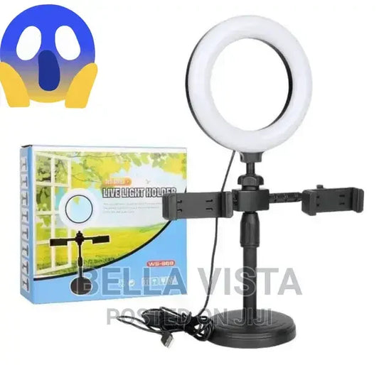 Ring Light with Dual Phone Holder